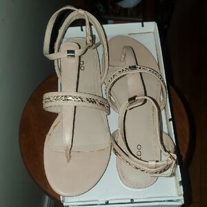 Aldo Women's Cream Sandals with Gold Accents